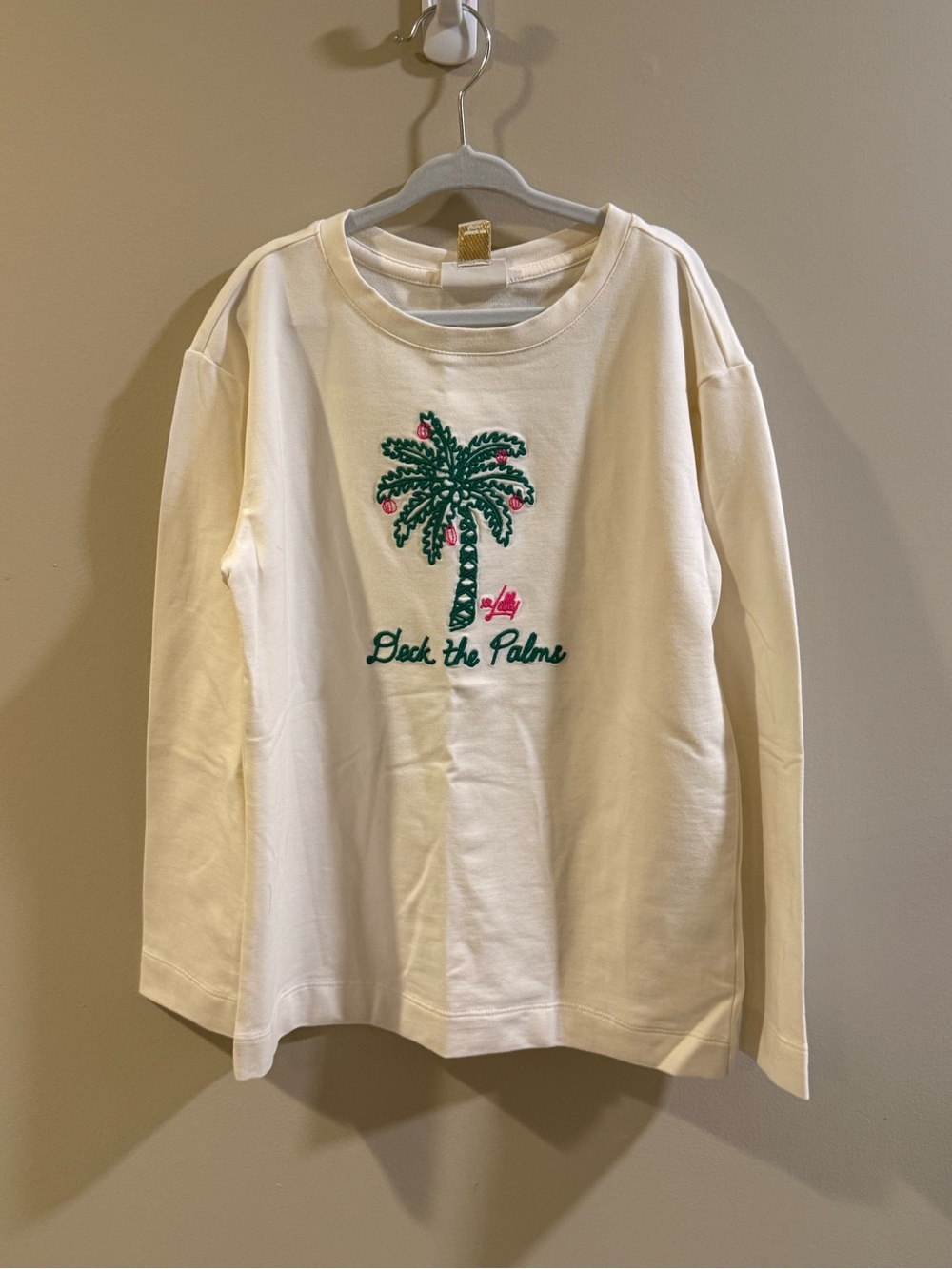 NWT Lilly Pulitzer children M Palm Tree Long Sleeve Tee